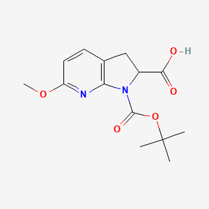 1-(tert-Butoxycarbonyl)-6-methoxy-2,3-dihydro-1H-pyrrolo[2,3-b]pyridine-2-carboxylic acid