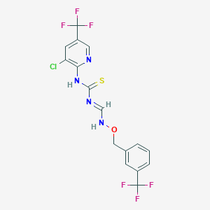 N-(3-Chloro-5-(trifluoromethyl)-2-pyridinyl)-N'-((((3-(trifluoromethyl)benzyl)oxy)amino)methylene)thiourea
