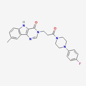 3-(3-(4-(4-fluorophenyl)piperazin-1-yl)-3-oxopropyl)-8-methyl-3H-pyrimido[5,4-b]indol-4(5H)-one