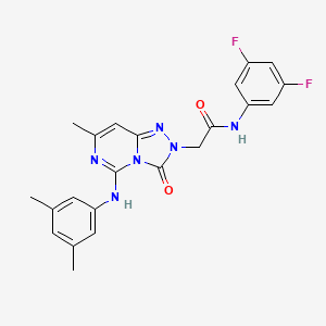 N~1~-(3,5-difluorophenyl)-2-[5-(3,5-dimethylanilino)-7-methyl-3-oxo[1,2,4]triazolo[4,3-c]pyrimidin-2(3H)-yl]acetamide