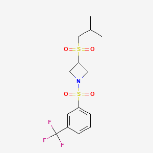 3-(Isobutylsulfonyl)-1-((3-(trifluoromethyl)phenyl)sulfonyl)azetidine