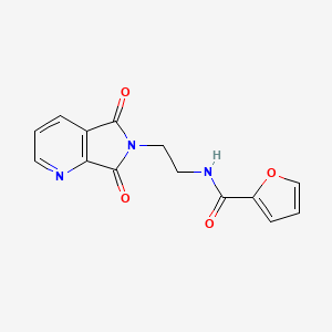 molecular formula C14H11N3O4 B2522186 N-(2-(5,7-dioxo-5H-pyrrolo[3,4-b]pyridin-6(7H)-yl)ethyl)furan-2-carboxamide CAS No. 1987460-40-1