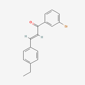 molecular formula C17H15BrO B2522198 (2E)-1-(3-Bromophenyl)-3-(4-ethylphenyl)prop-2-en-1-one CAS No. 940809-51-8