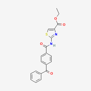 molecular formula C20H16N2O4S B2522212 Ethyl 2-(4-benzoylbenzamido)thiazole-4-carboxylate CAS No. 361479-62-1