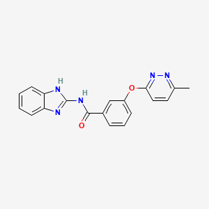 molecular formula C19H15N5O2 B2522216 N-(1H-1,3-benzodiazol-2-yl)-3-[(6-methylpyridazin-3-yl)oxy]benzamide CAS No. 1251685-73-0