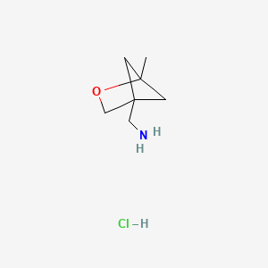 molecular formula C7H14ClNO B2522217 (1-Methyl-2-oxabicyclo[2.1.1]hexan-4-yl)methanamine hydrochloride CAS No. 2287275-01-6