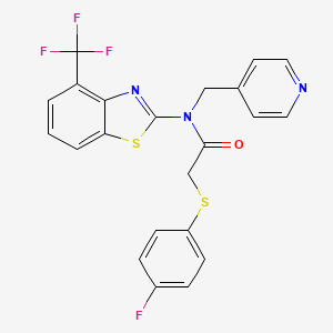 2-((4-fluorophenyl)thio)-N-(pyridin-4-ylmethyl)-N-(4-(trifluoromethyl)benzo[d]thiazol-2-yl)acetamide