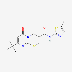 8-(tert-butyl)-N-(5-methylthiazol-2-yl)-6-oxo-2,3,4,6-tetrahydropyrimido[2,1-b][1,3]thiazine-3-carboxamide