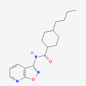molecular formula C17H23N3O2 B2522280 4-butyl-N-([1,2]oxazolo[5,4-b]pyridin-3-yl)cyclohexanecarboxamide CAS No. 1021083-61-3