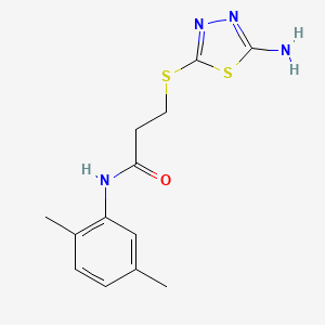 3-[(5-amino-1,3,4-thiadiazol-2-yl)thio]-N-(2,5-dimethylphenyl)propanamide