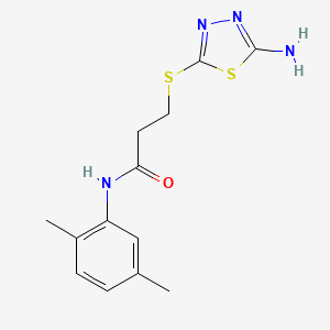3-[(5-amino-1,3,4-thiadiazol-2-yl)sulfanyl]-N-(2,5-dimethylphenyl)propanamide