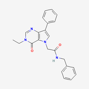 molecular formula C23H22N4O2 B2522299 N-benzyl-2-(3-ethyl-4-oxo-7-phenyl-3,4-dihydro-5H-pyrrolo[3,2-d]pyrimidin-5-yl)acetamide CAS No. 1251638-87-5