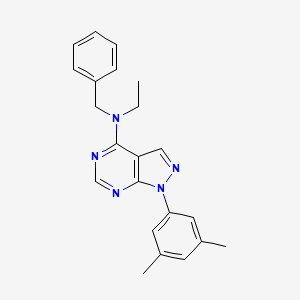 molecular formula C22H23N5 B2522358 N-benzyl-1-(3,5-dimethylphenyl)-N-ethyl-1H-pyrazolo[3,4-d]pyrimidin-4-amine CAS No. 955306-36-2