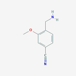 molecular formula C9H10N2O B2522425 4-Cyano-2-methoxybenzylamine CAS No. 182159-14-4