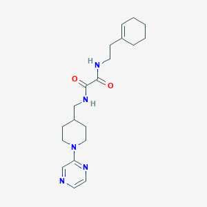 molecular formula C20H29N5O2 B2522442 N'-[2-(cyclohex-1-en-1-yl)ethyl]-N-{[1-(pyrazin-2-yl)piperidin-4-yl]methyl}ethanediamide CAS No. 1396887-91-4