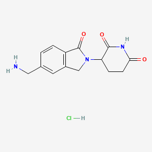 B2522454 3-(5-(Aminomethyl)-1-oxoisoindolin-2-yl)piperidine-2,6-dione hydrochloride CAS No. 1158264-69-7