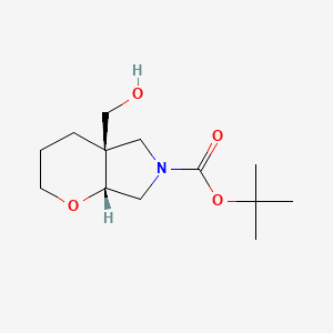 molecular formula C13H23NO4 B2522494 Tert-butyl (4aR,7aR)-4a-(hydroxymethyl)-2,3,4,5,7,7a-hexahydropyrano[2,3-c]pyrrole-6-carboxylate CAS No. 2490322-85-3