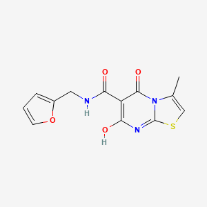 molecular formula C13H11N3O4S B2522513 N-(furan-2-ylmethyl)-7-hydroxy-3-methyl-5-oxo-5H-thiazolo[3,2-a]pyrimidine-6-carboxamide CAS No. 898431-73-7