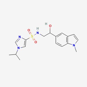molecular formula C17H22N4O3S B2522525 N-(2-hydroxy-2-(1-methyl-1H-indol-5-yl)ethyl)-1-isopropyl-1H-imidazole-4-sulfonamide CAS No. 2034410-56-3