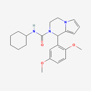 molecular formula C22H29N3O3 B2522559 N-cyclohexyl-1-(2,5-dimethoxyphenyl)-1H,2H,3H,4H-pyrrolo[1,2-a]pyrazine-2-carboxamide CAS No. 900002-81-5