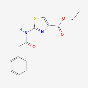 molecular formula C14H14N2O3S B2522563 ETHYL 2-(2-PHENYLACETAMIDO)-1,3-THIAZOLE-4-CARBOXYLATE CAS No. 258338-62-4