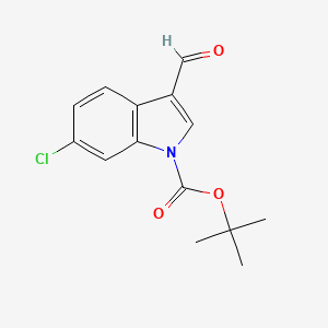 molecular formula C14H14ClNO3 B2522580 tert-butyl 6-chloro-3-formyl-1H-indole-1-carboxylate CAS No. 1138161-19-9