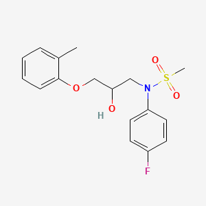 molecular formula C17H20FNO4S B2522581 N-(4-fluorophenyl)-N-(2-hydroxy-3-(o-tolyloxy)propyl)methanesulfonamide CAS No. 1040644-40-3