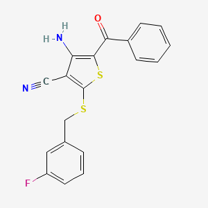 4-Amino-5-benzoyl-2-[(3-fluorobenzyl)sulfanyl]-3-thiophenecarbonitrile