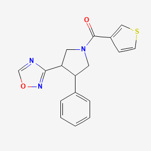 (3-(1,2,4-Oxadiazol-3-yl)-4-phenylpyrrolidin-1-yl)(thiophen-3-yl)methanone