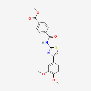 Methyl 4-((4-(3,4-dimethoxyphenyl)thiazol-2-yl)carbamoyl)benzoate