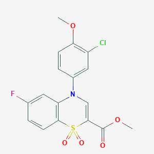 methyl 4-(3-chloro-4-methoxyphenyl)-6-fluoro-4H-1,4-benzothiazine-2-carboxylate 1,1-dioxide