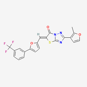 (Z)-2-(2-methylfuran-3-yl)-5-((5-(3-(trifluoromethyl)phenyl)furan-2-yl)methylene)thiazolo[3,2-b][1,2,4]triazol-6(5H)-one