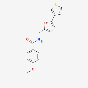 4-ethoxy-N-((5-(thiophen-3-yl)furan-2-yl)methyl)benzamide