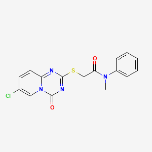 2-(7-chloro-4-oxopyrido[1,2-a][1,3,5]triazin-2-yl)sulfanyl-N-methyl-N-phenylacetamide