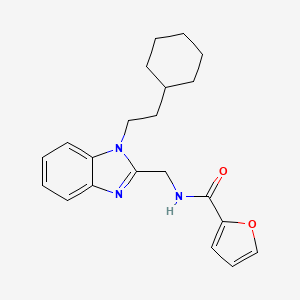 molecular formula C21H25N3O2 B2522647 N-{[1-(2-cyclohexylethyl)-1H-1,3-benzodiazol-2-yl]methyl}furan-2-carboxamide CAS No. 920115-34-0