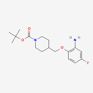molecular formula C17H25FN2O3 B2522666 tert-Butyl 4-((2-amino-4-fluorophenoxy)methyl)piperidine-1-carboxylate CAS No. 1286264-60-5