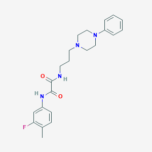 molecular formula C22H27FN4O2 B2522677 N1-(3-fluoro-4-methylphenyl)-N2-(3-(4-phenylpiperazin-1-yl)propyl)oxalamide CAS No. 1049568-06-0