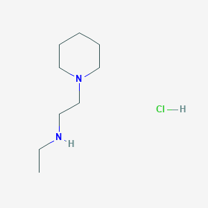 molecular formula C9H21ClN2 B2522697 ethyl[2-(piperidin-1-yl)ethyl]amine hydrochloride CAS No. 1269394-01-5; 32776-21-9