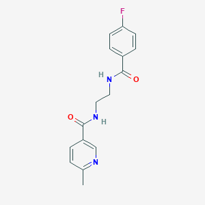 molecular formula C16H16FN3O2 B252271 N-{2-[(4-fluorobenzoyl)amino]ethyl}-6-methylnicotinamide 