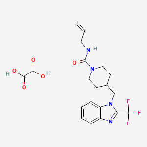 molecular formula C20H23F3N4O5 B2522712 N-allyl-4-((2-(trifluoromethyl)-1H-benzo[d]imidazol-1-yl)methyl)piperidine-1-carboxamide oxalate CAS No. 1351661-33-0