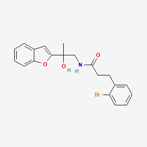 molecular formula C20H20BrNO3 B2522725 N-[2-(1-benzofuran-2-yl)-2-hydroxypropyl]-3-(2-bromophenyl)propanamide CAS No. 1903761-83-0