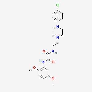 molecular formula C22H27ClN4O4 B2522730 N-{2-[4-(4-chlorophenyl)piperazin-1-yl]ethyl}-N'-(2,5-dimethoxyphenyl)ethanediamide CAS No. 1049576-89-7