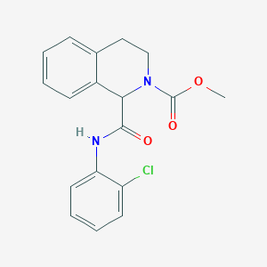 molecular formula C18H17ClN2O3 B2522752 methyl 1-((2-chlorophenyl)carbamoyl)-3,4-dihydroisoquinoline-2(1H)-carboxylate CAS No. 1396626-69-9
