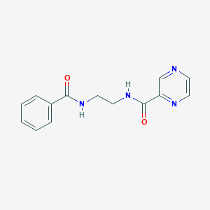 molecular formula C14H14N4O2 B252277 N-[2-(benzoylamino)ethyl]-2-pyrazinecarboxamide 