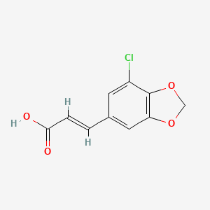 molecular formula C10H7ClO4 B2522786 3-(7-chloro-2H-1,3-benzodioxol-5-yl)prop-2-enoic acid CAS No. 1633931-69-7