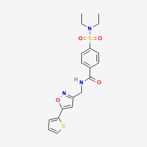B2522789 4-(N,N-diethylsulfamoyl)-N-((5-(thiophen-2-yl)isoxazol-3-yl)methyl)benzamide CAS No. 953188-53-9