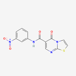 molecular formula C13H8N4O4S B2522797 N-(3-nitrophenyl)-5-oxo-5H-thiazolo[3,2-a]pyrimidine-6-carboxamide CAS No. 851943-94-7