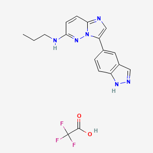 molecular formula C18H17F3N6O2 B2522834 CHR-6494 TFA CAS No. 1333377-65-3; 1458630-17-5