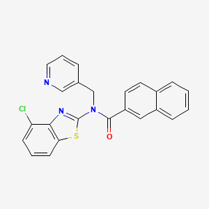 molecular formula C24H16ClN3OS B2522869 N-(4-chlorobenzo[d]thiazol-2-yl)-N-(pyridin-3-ylmethyl)-2-naphthamide CAS No. 922679-58-1