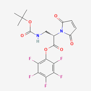 molecular formula C18H15F5N2O6 B2522887 Mal-L-Dap(Boc)-OPfp CAS No. 1887132-90-2